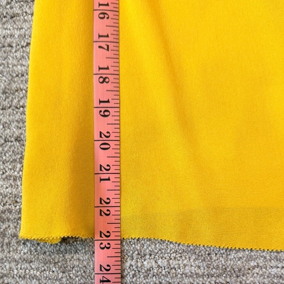 3.1 Phillip Lim Womans Mustard Yellow 100% Silk Top Flutter Sleeves Size 6 - Picture 12 of 16